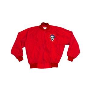 Vintage Treasure Island Mirage Las Vegas Windbreaker Jacket Red Pirate Casino